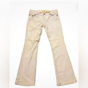 Anthropology Marlow cream corduroy low rise  jeans 31x30
